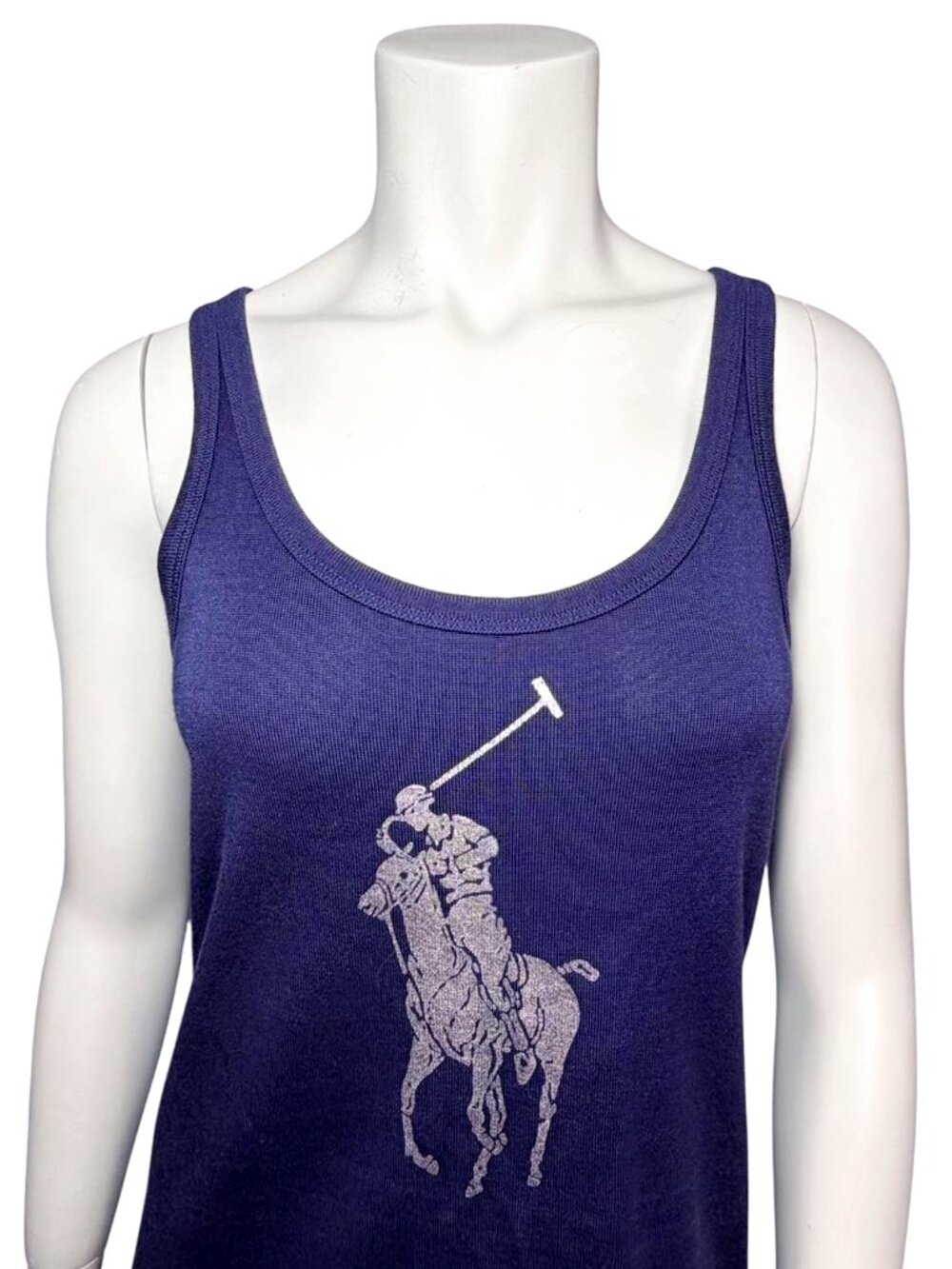 RALPH LAUREN BLACK LABEL Signature Big Pony Logo Knit Tank Dress - Picture 3 of 6
